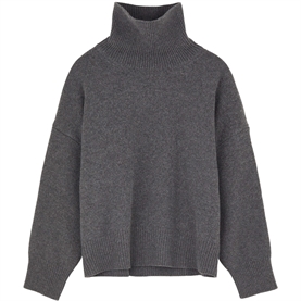 Skall Studio Silene T-neck Strik, Graphite Melange